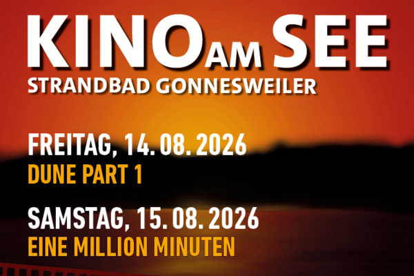 Plakat für das Open Air Kino am Bostalsee am 14. und 15. August